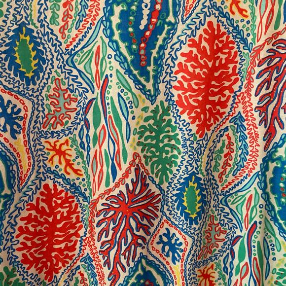 Lilly Pulitzer Colorful White Beach Long Sleeve Shirt Women's size Medium - Picture 5 of 9